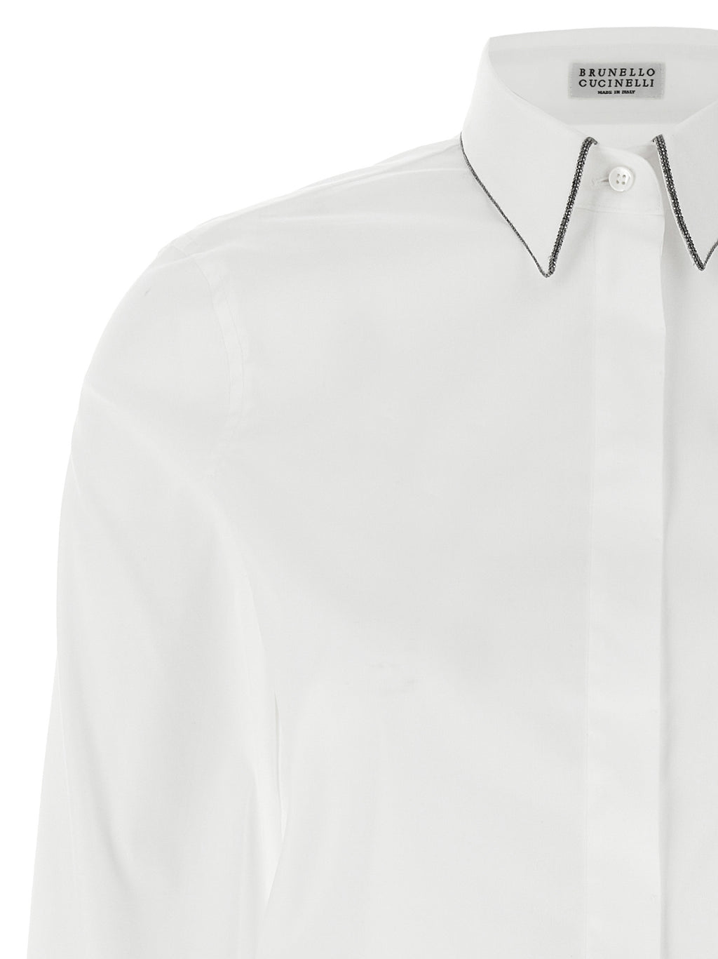 Weiße Baumwollbluse