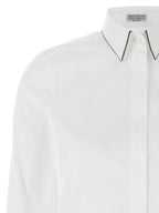 Weiße Baumwollbluse