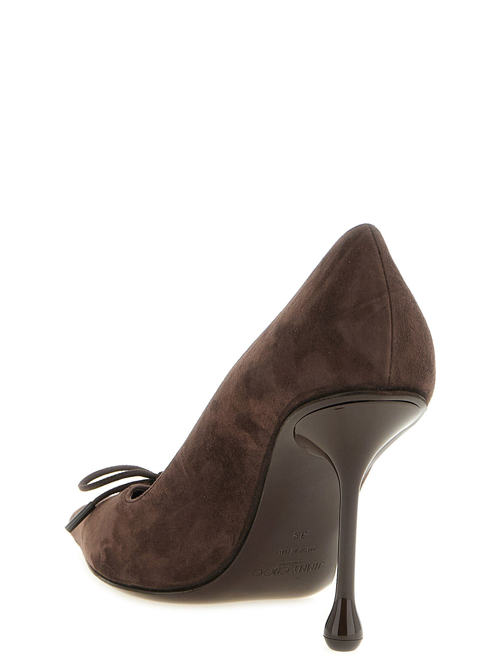 Braune Leder Pumps mit hohem Absatz