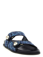 Blaue Tencel-Slipper