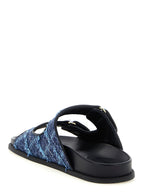 Blaue Tencel-Slipper