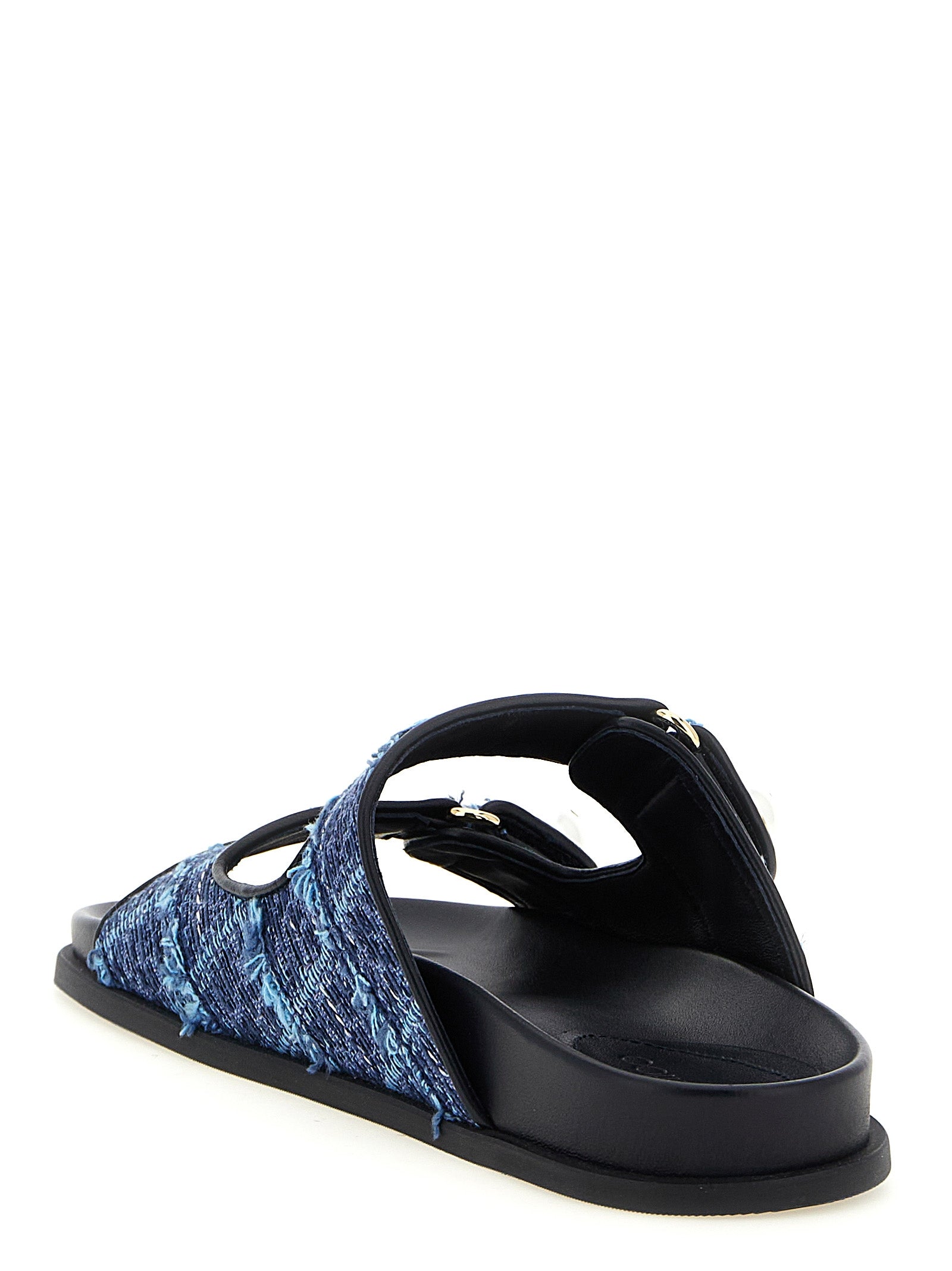 Blaue Tencel-Slipper