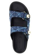 Blaue Tencel-Slipper