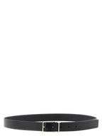 Schwarzer schmaler Gürtel aus Leder