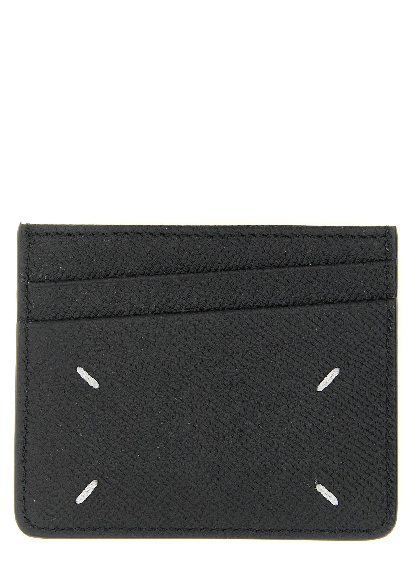 Schwarzes Kartenetui aus Leder 337938BM