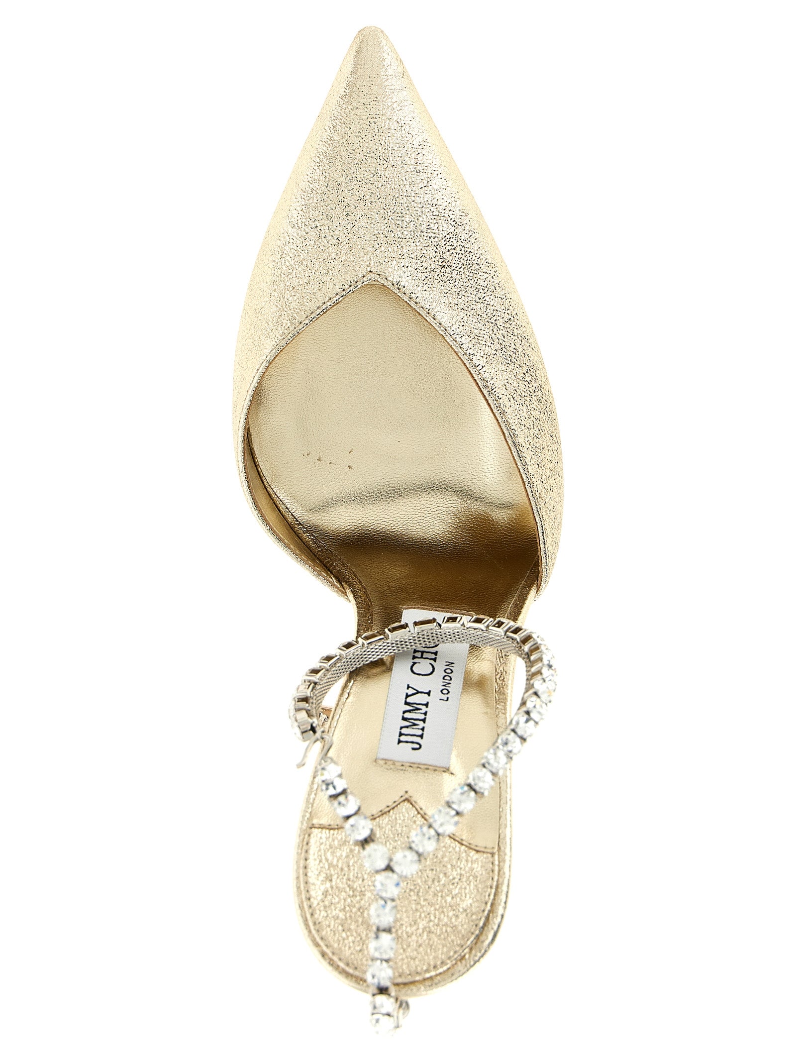 Gold Tencel High Heel Pumps