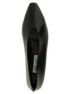 Schwarze Ballerinas aus Leder