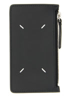 Schwarzes Kartenetui aus Leder 337941BM
