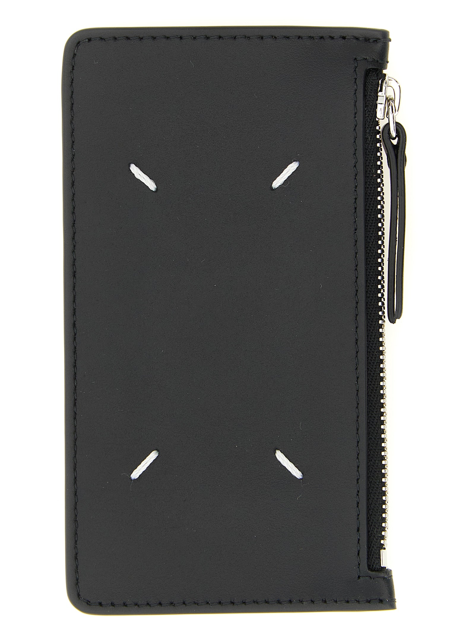 Schwarzes Kartenetui aus Leder 337941BM