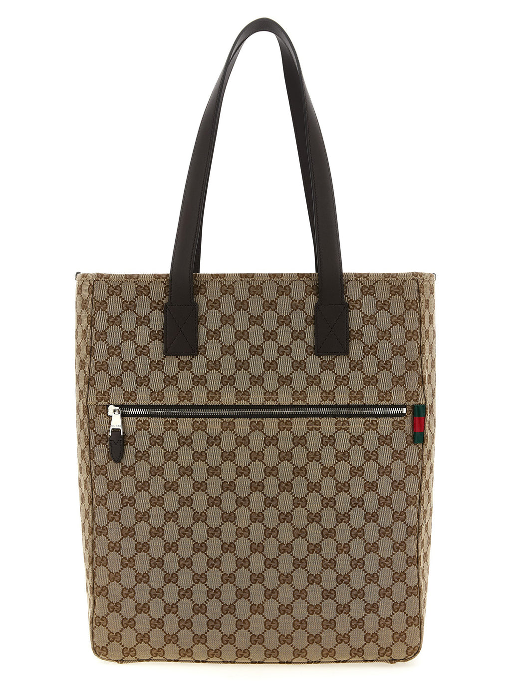 Braune Schultertasche aus Polyester