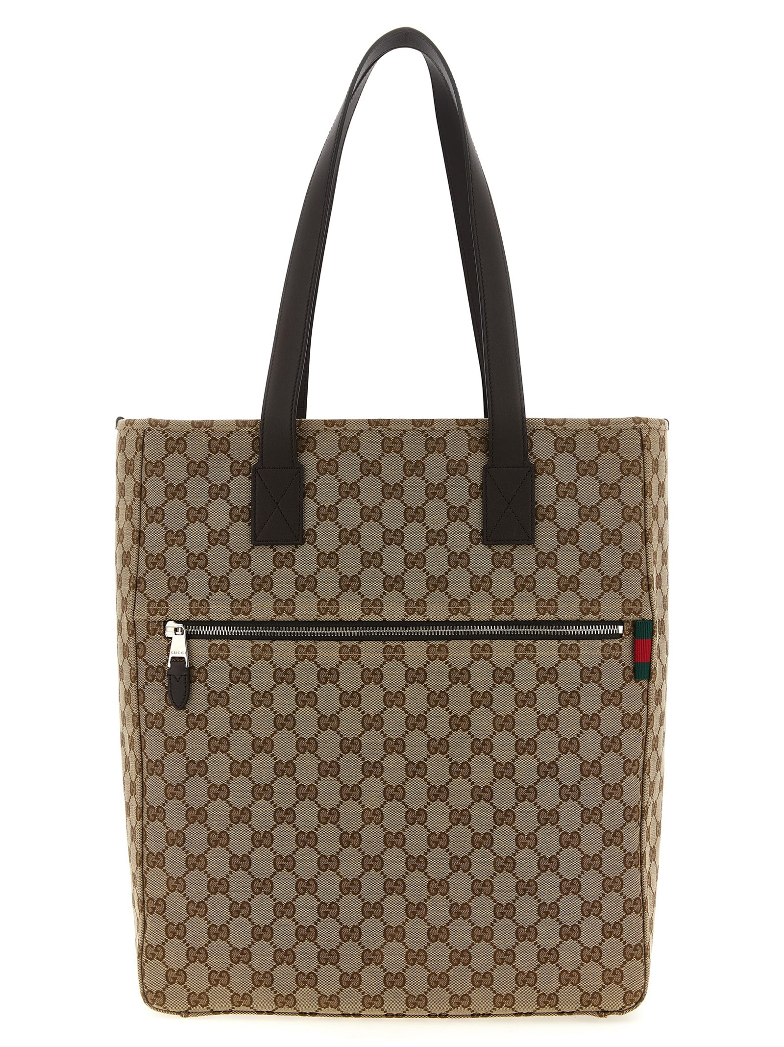 Braune Schultertasche aus Polyester