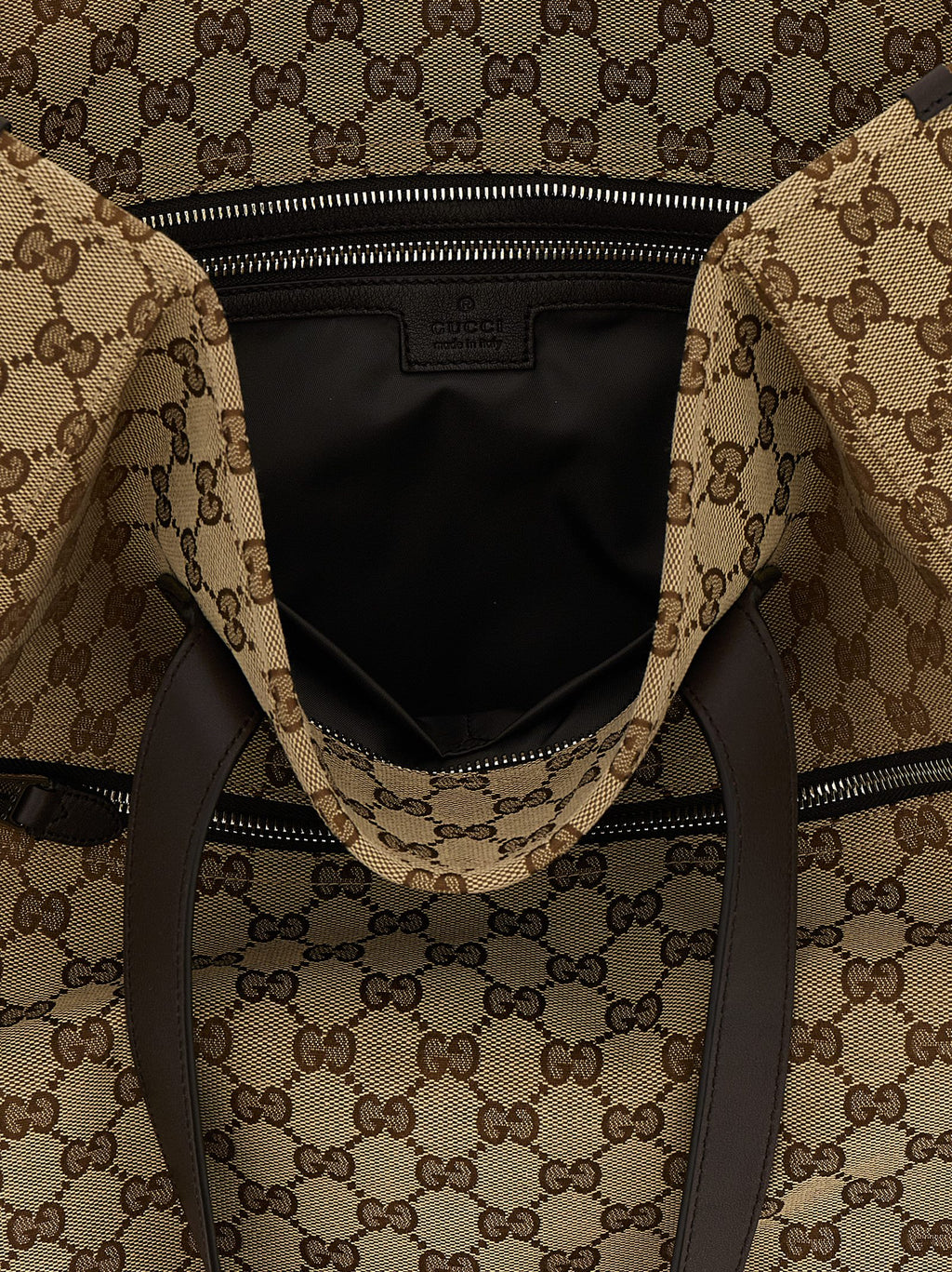 Braune Schultertasche aus Polyester