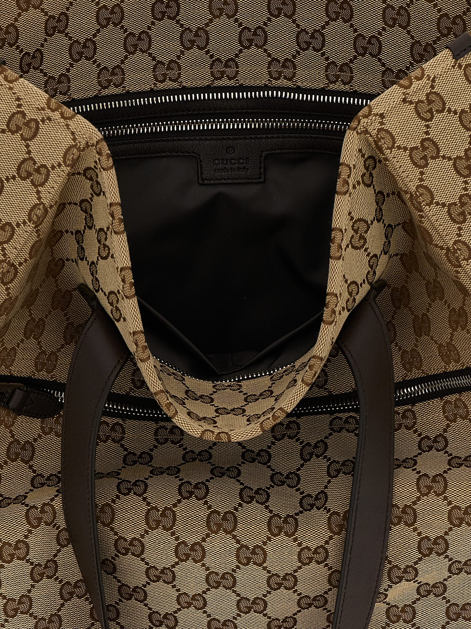 Braune Schultertasche aus Polyester