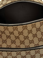 Beige Polyester Crossbody Bag