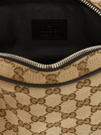 Beige Polyester Crossbody Bag