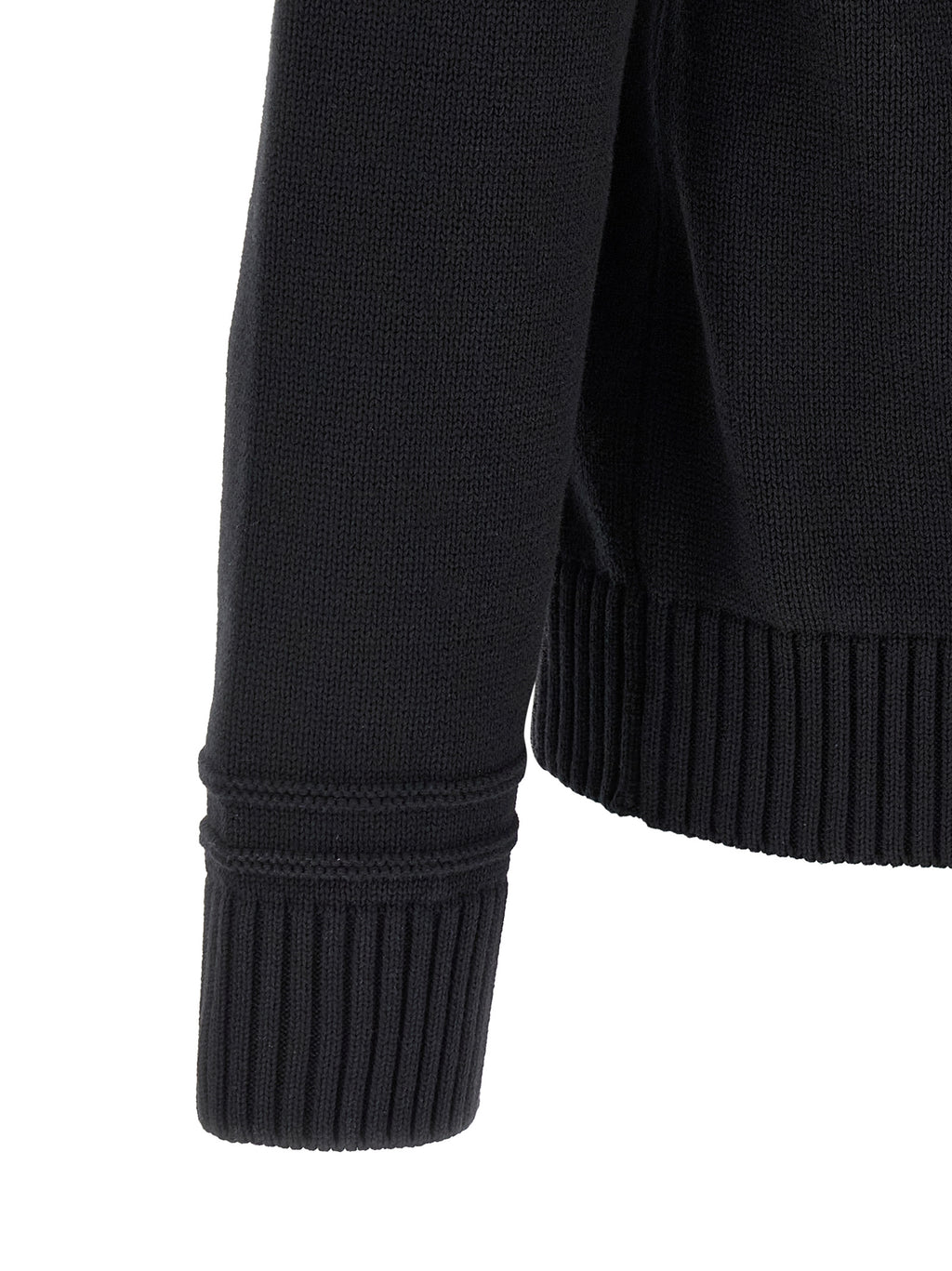 Schwarzer Baumwollcardigan