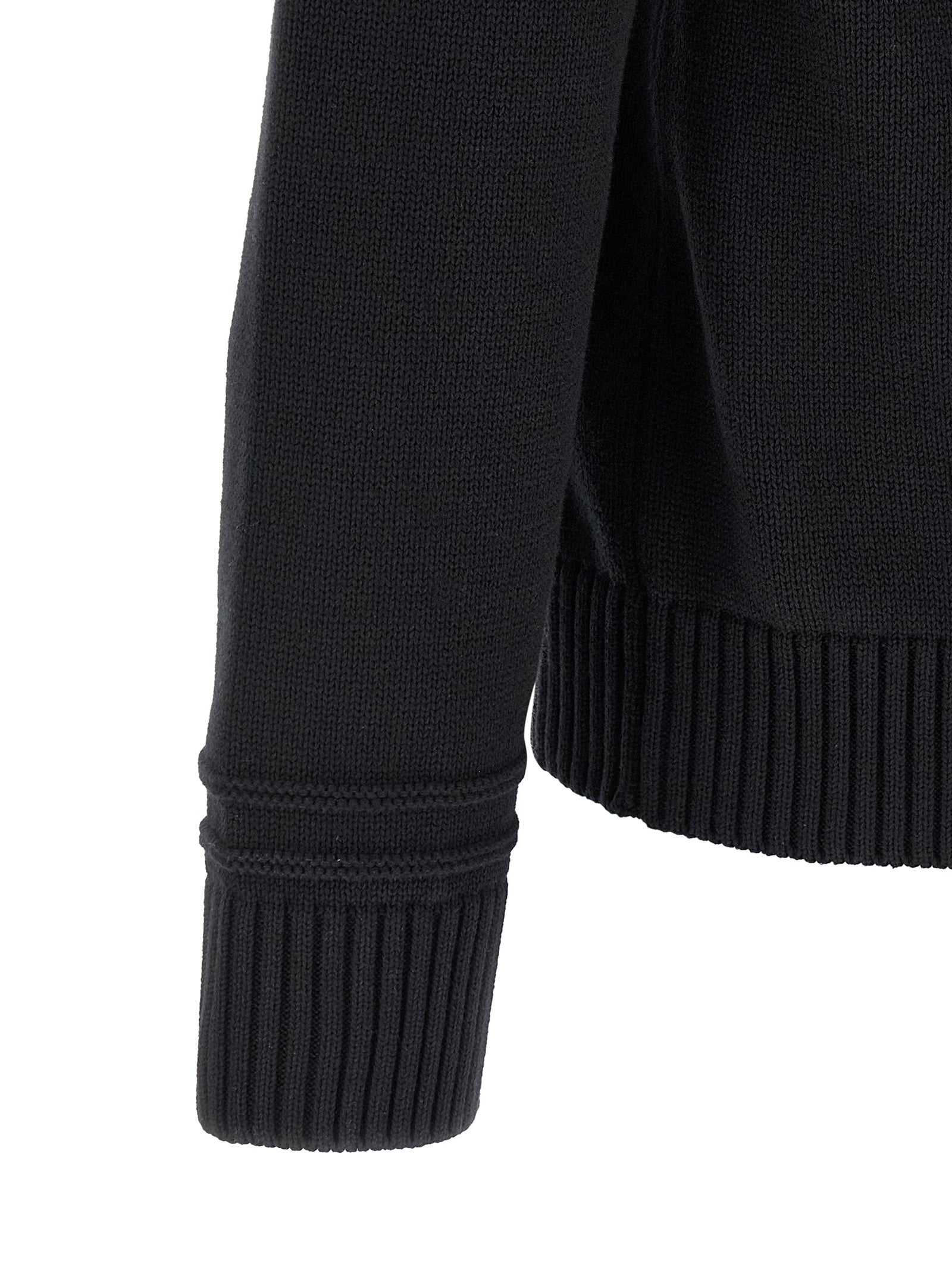 Schwarzer Baumwollcardigan