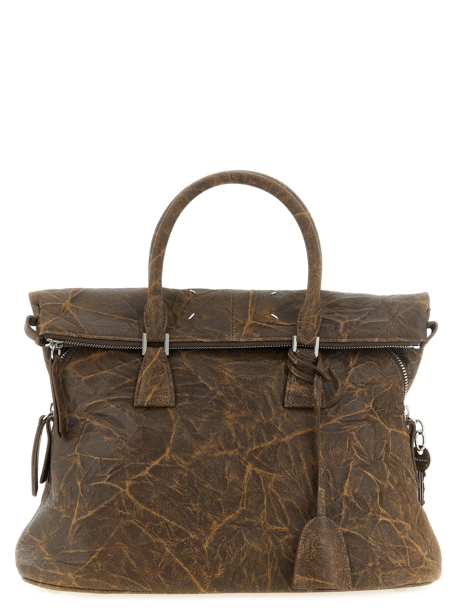 Braune Ziegenleder-Schultertasche