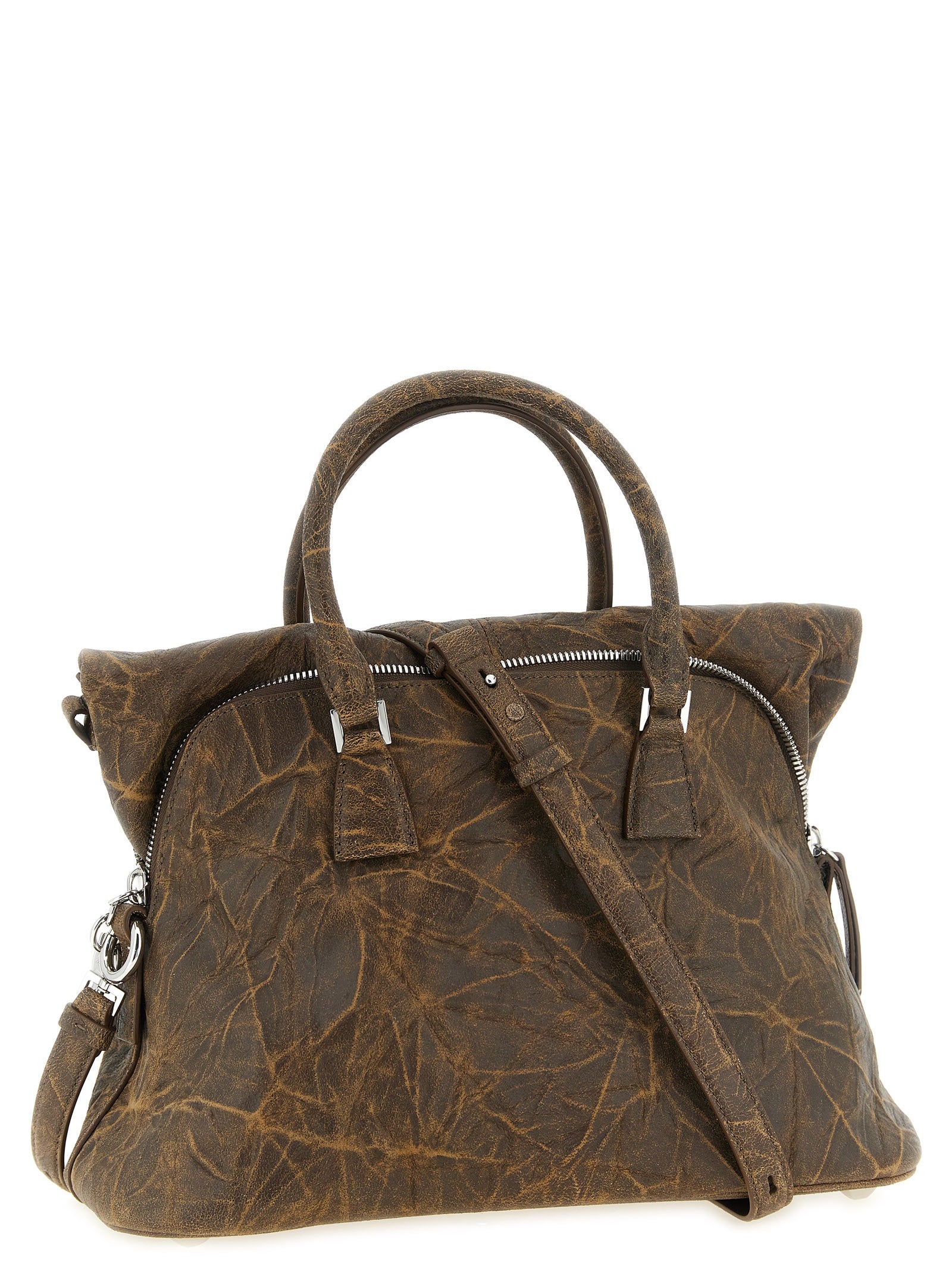 Braune Ziegenleder-Schultertasche