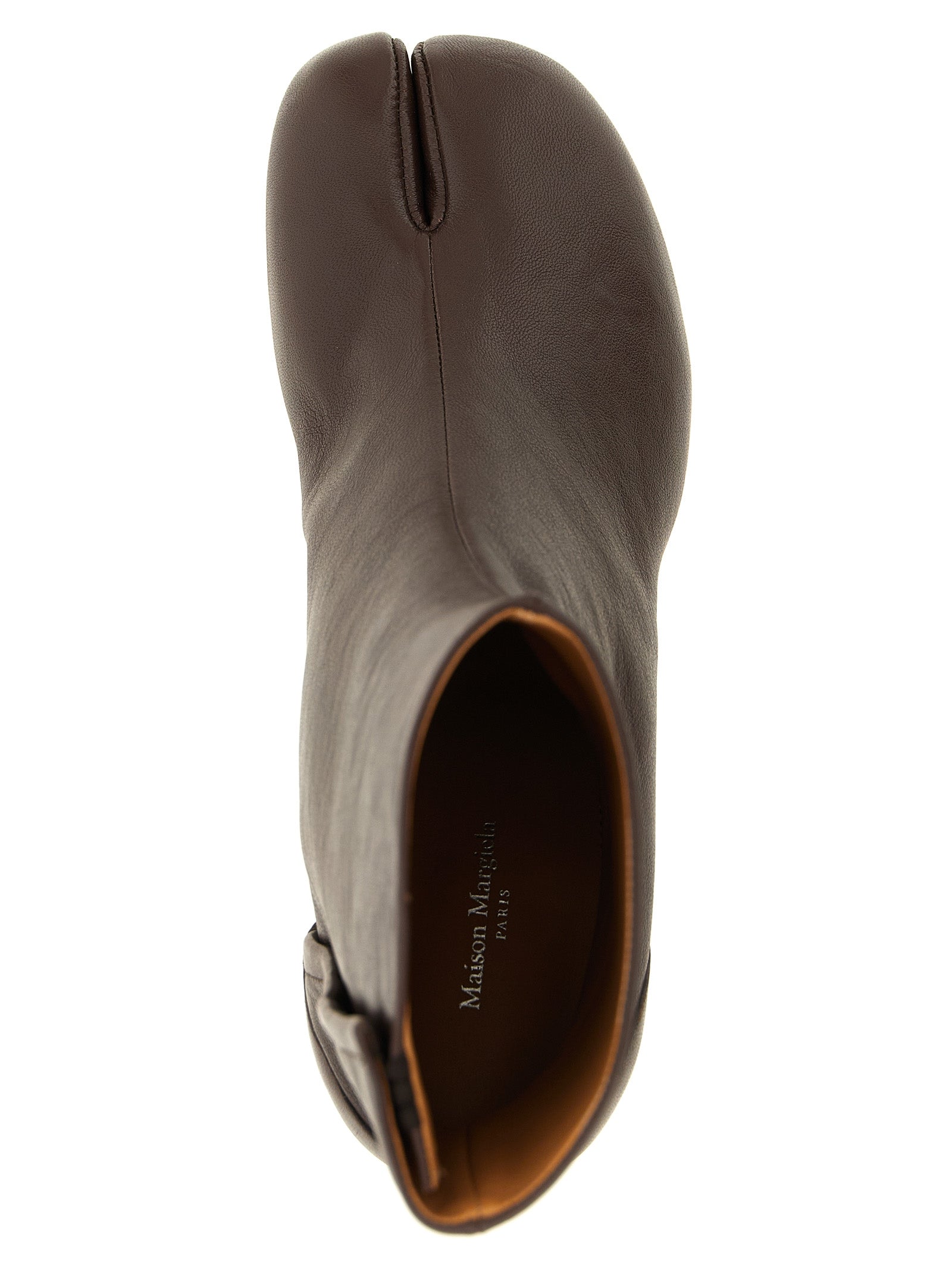 Braune Stiefeletten aus Ziegenleder