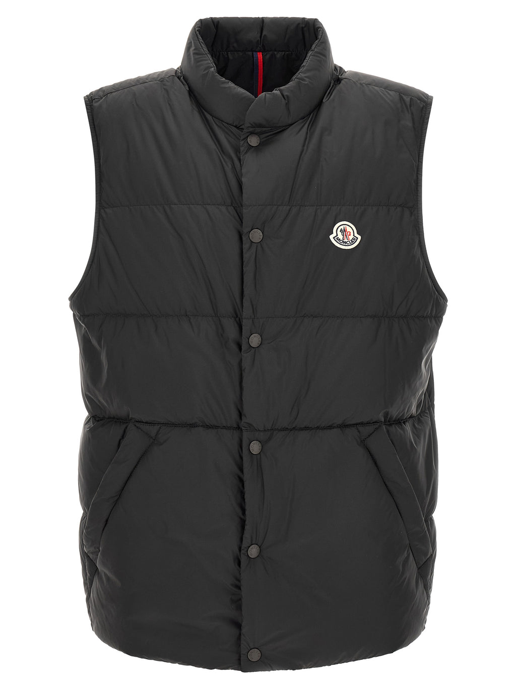 Schwarze ärmellose Jacke aus Polyamid