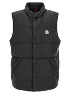 Schwarze ärmellose Jacke aus Polyamid