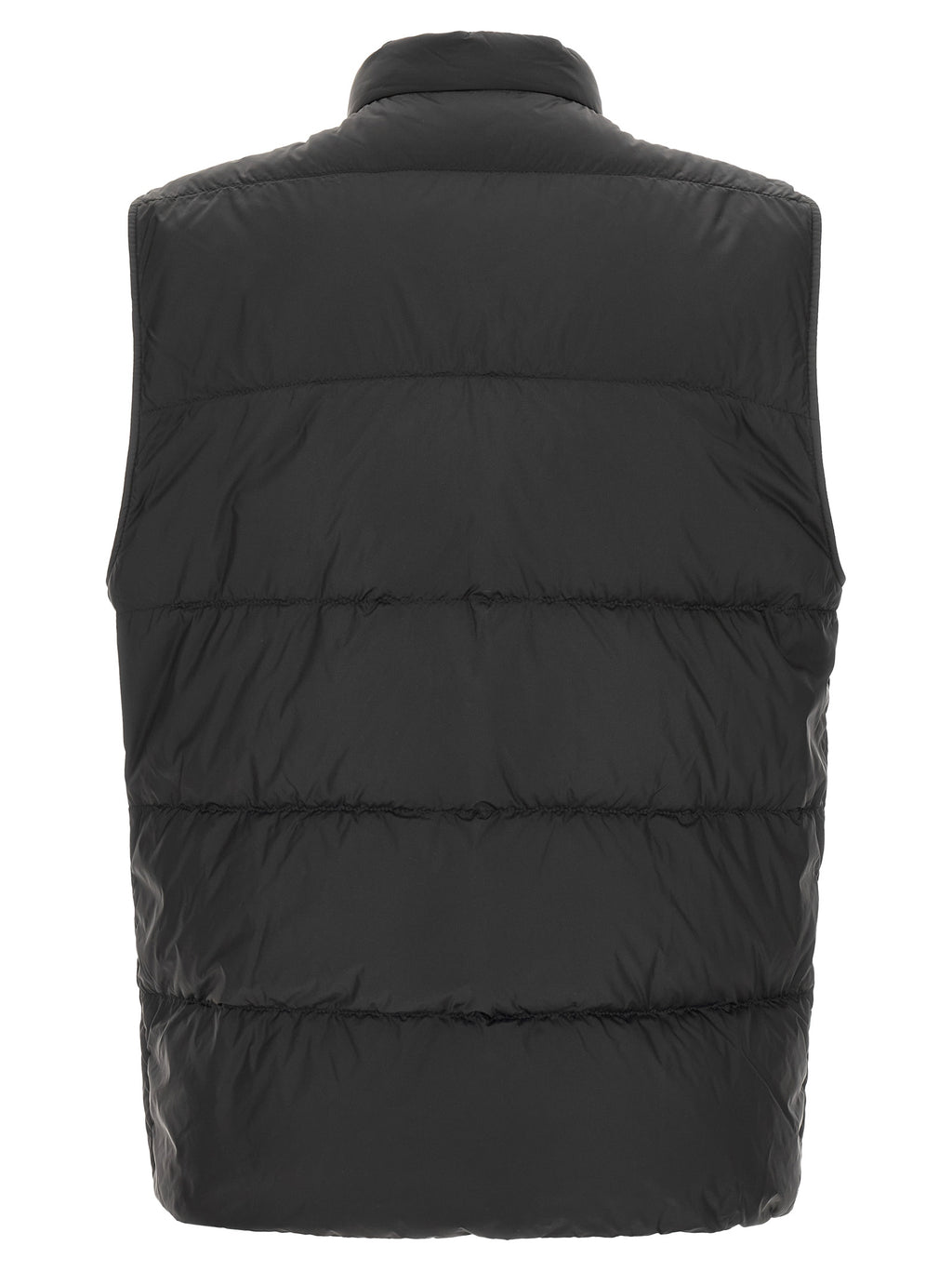 Schwarze ärmellose Jacke aus Polyamid