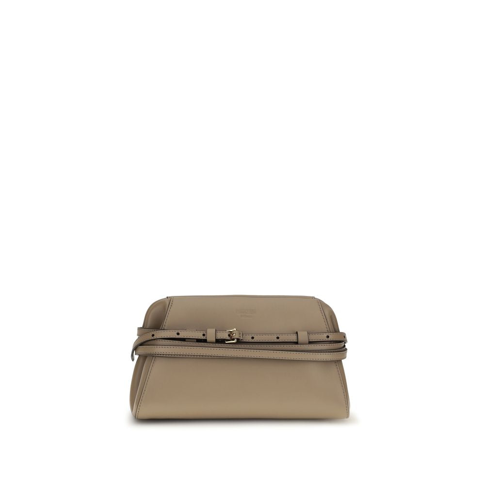 Beige Goatskin Shoulder Bag
