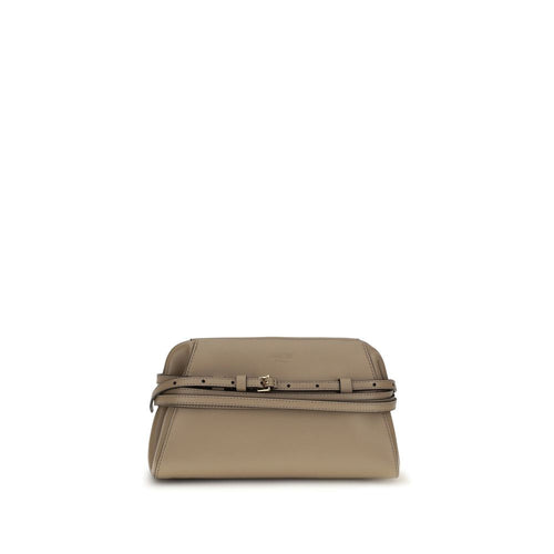 Beige Goatskin Shoulder Bag Moschino