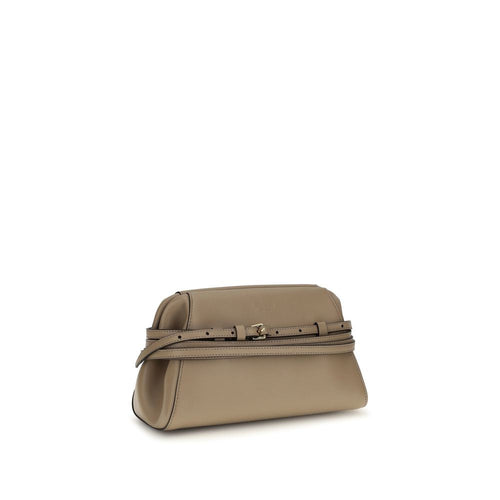 Beige Goatskin Shoulder Bag Moschino