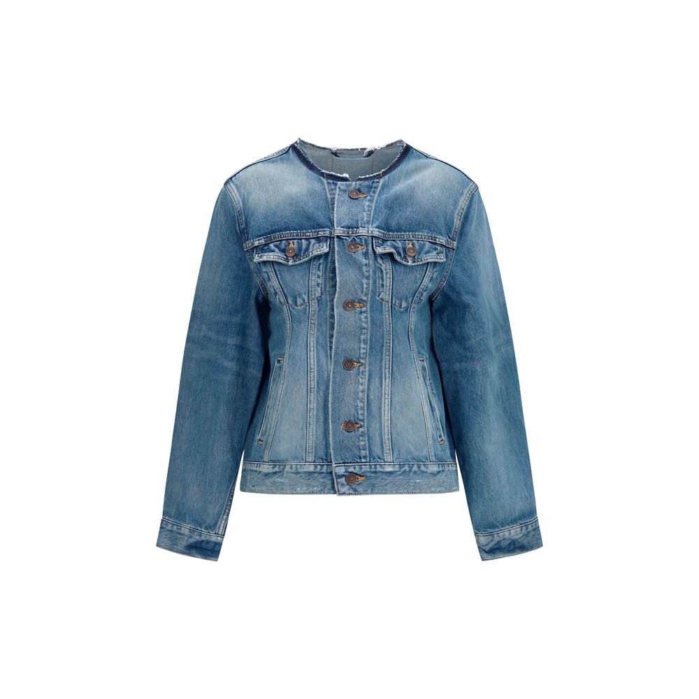 Blaue Jacke aus Ovis Aries Wolle Balenciaga