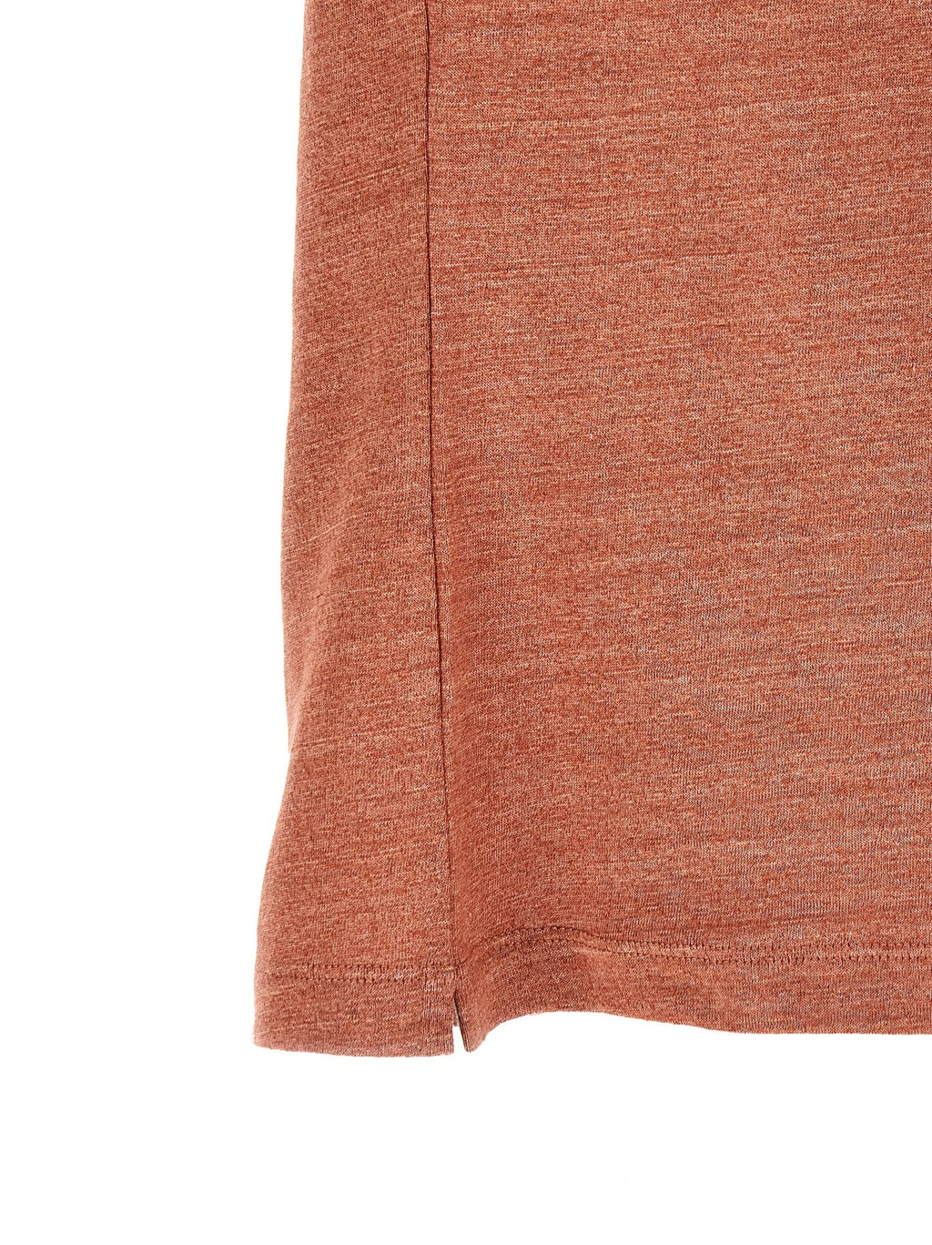 Orange Leinen Poloshirt Brunello Cucinelli
