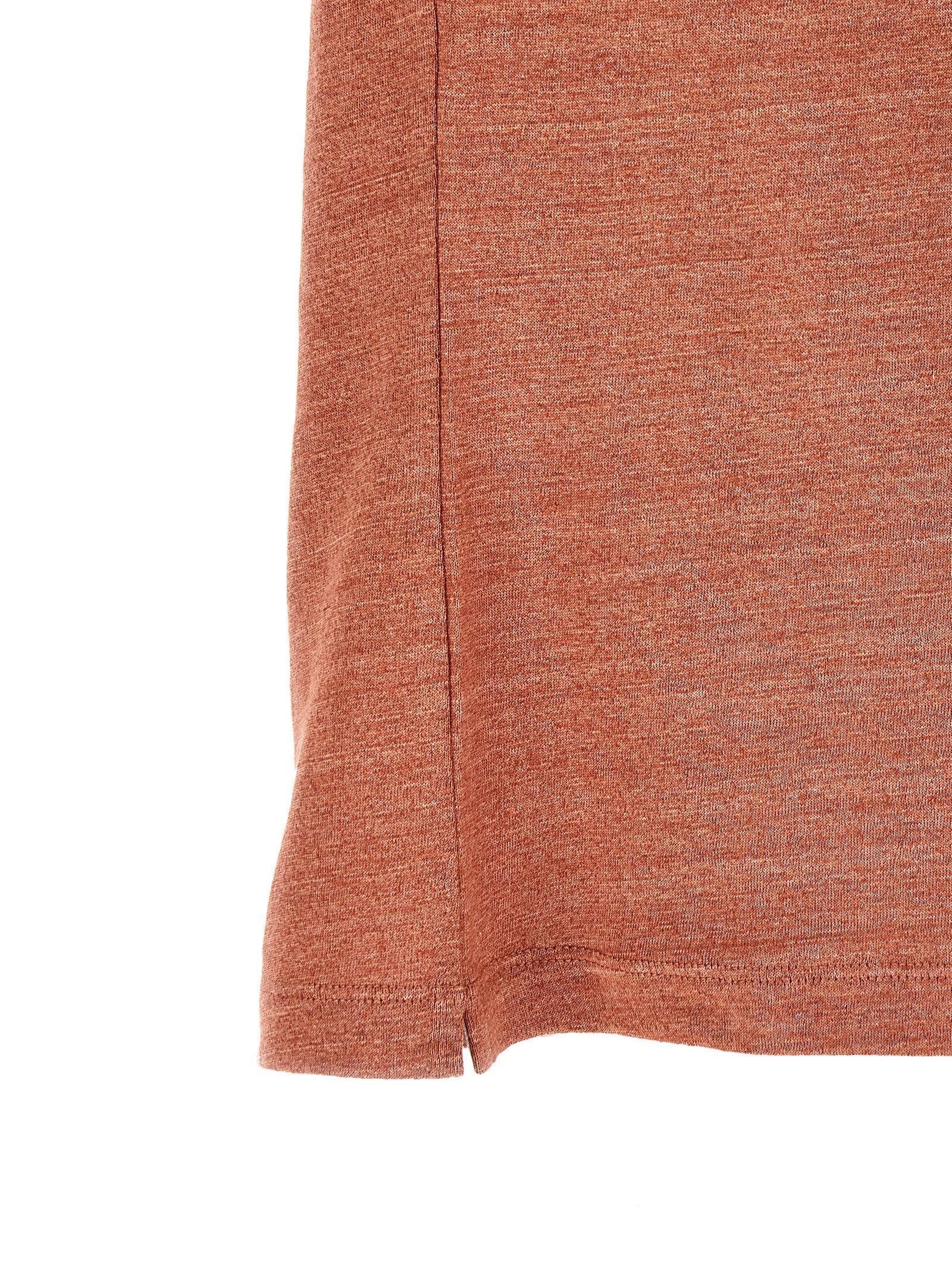 Orange Leinen Poloshirt Brunello Cucinelli