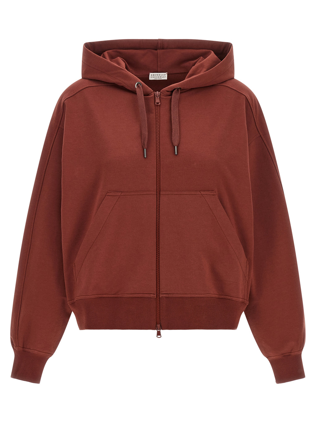 Sweatshirt aus Baumwolle in Bordeaux