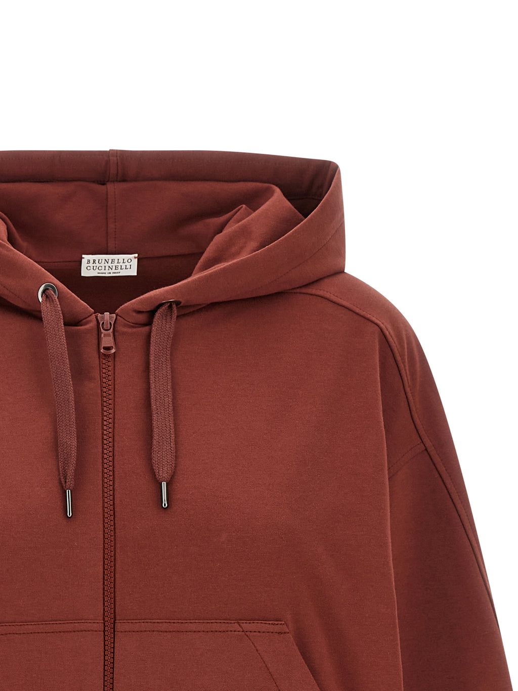 Sweatshirt aus Baumwolle in Bordeaux
