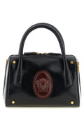 Schwarze Kalbsleder-Handtasche