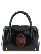 Schwarze Kalbsleder-Handtasche