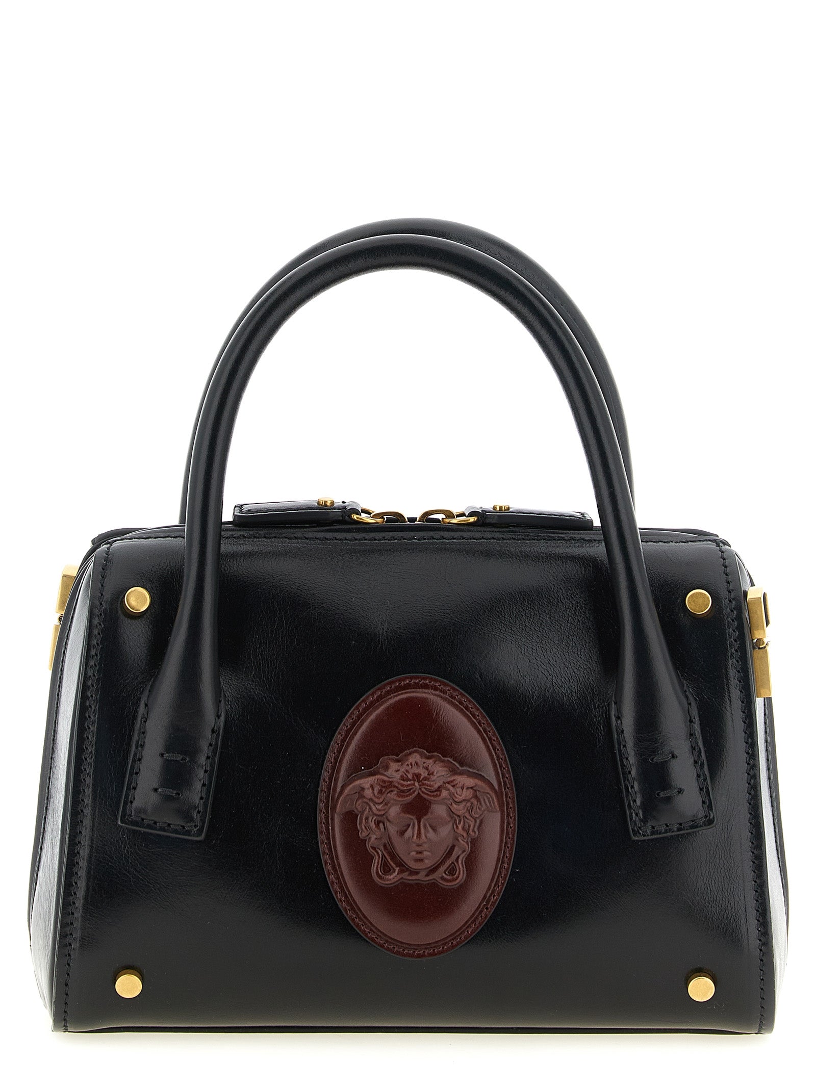 Schwarze Kalbsleder-Handtasche