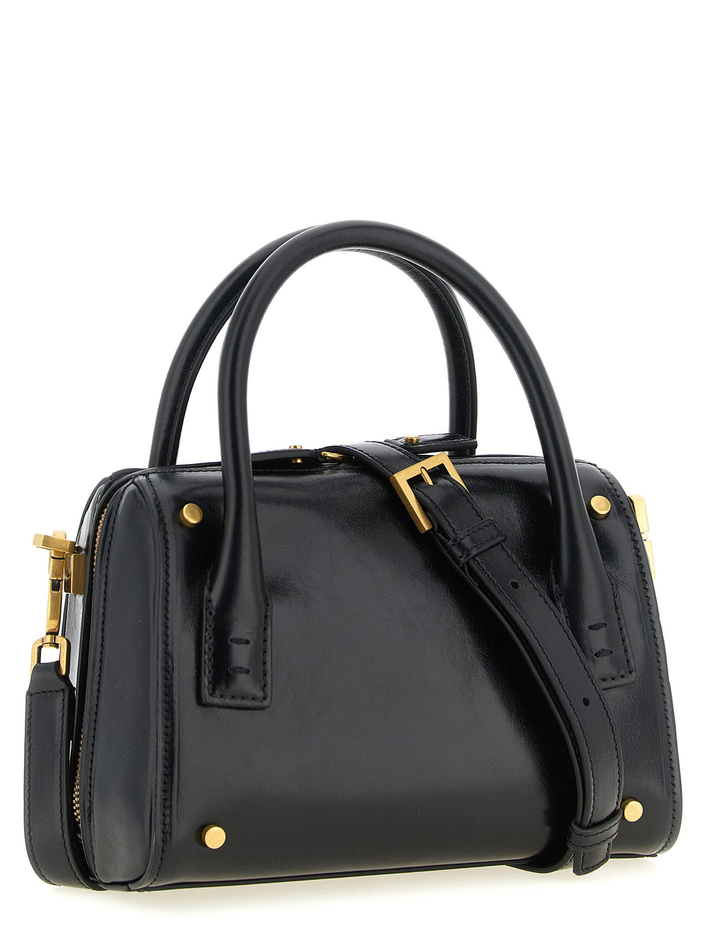 Schwarze Kalbsleder-Handtasche