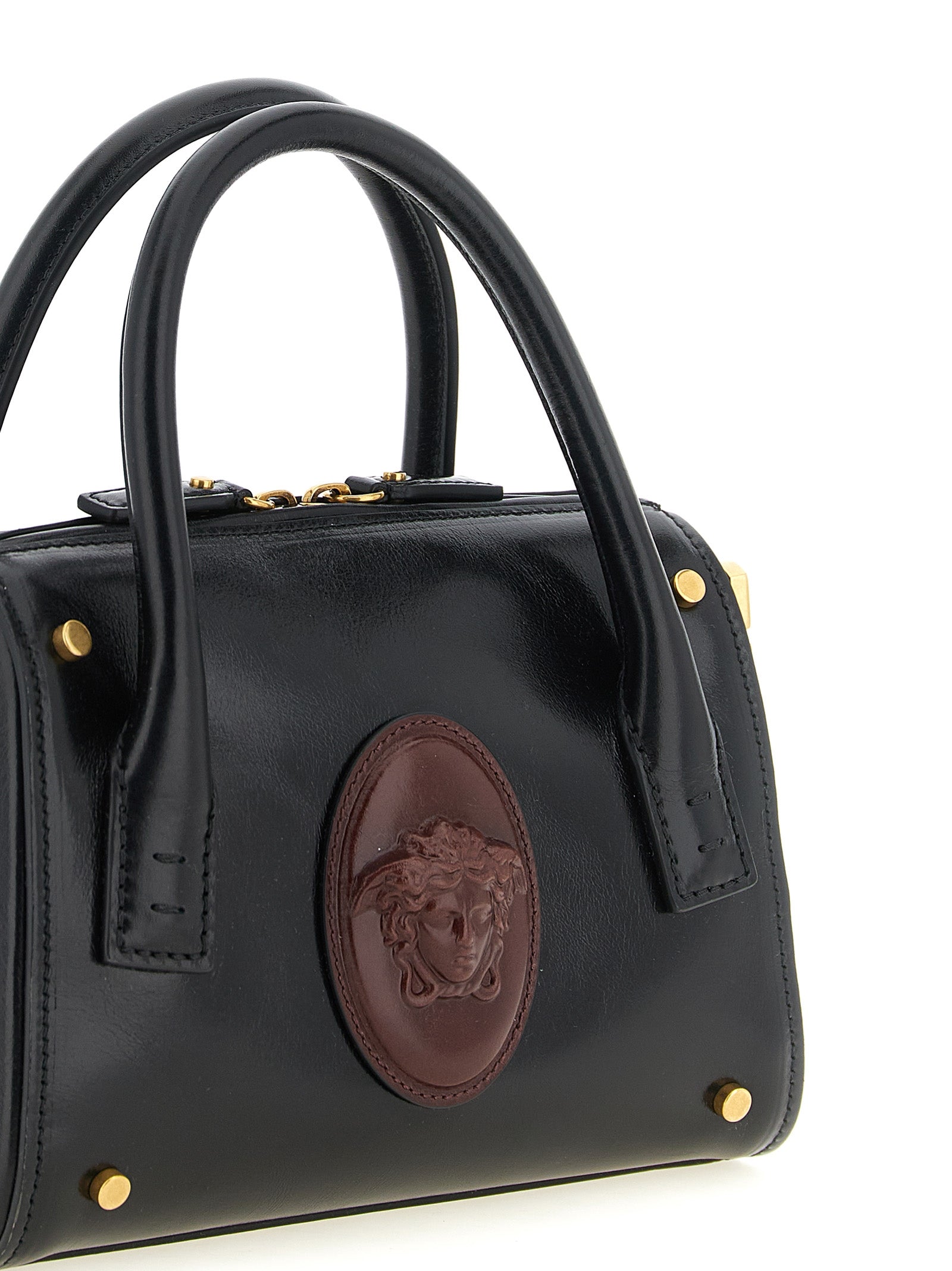 Schwarze Kalbsleder-Handtasche