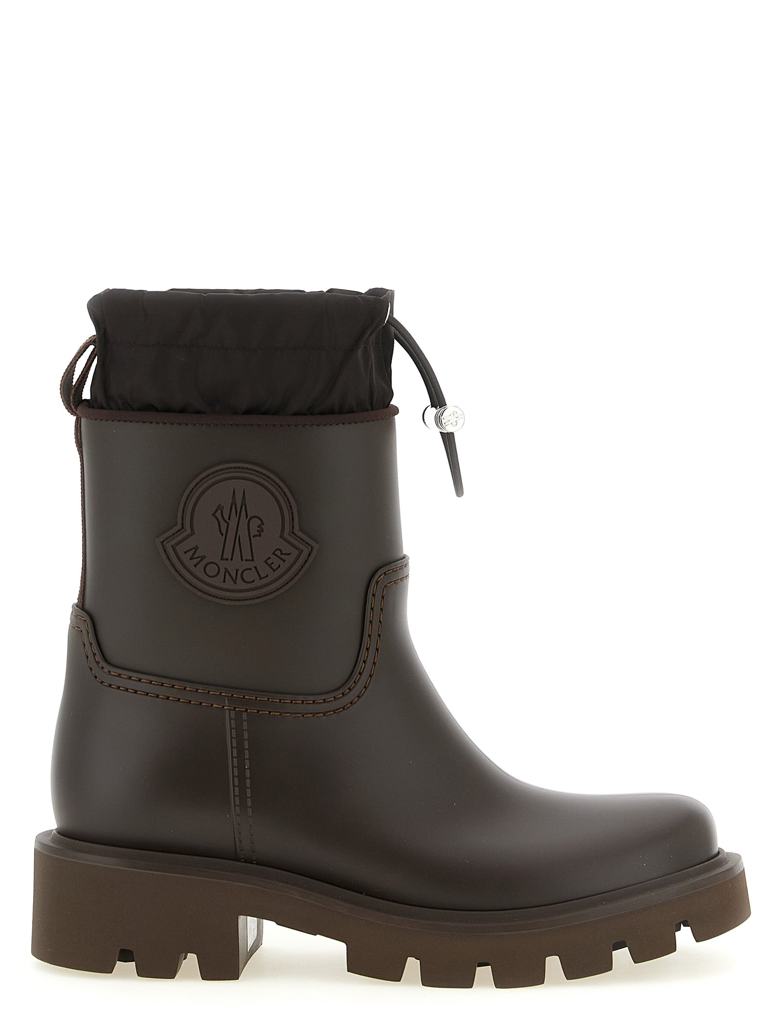 Braune PVC-Stiefeletten