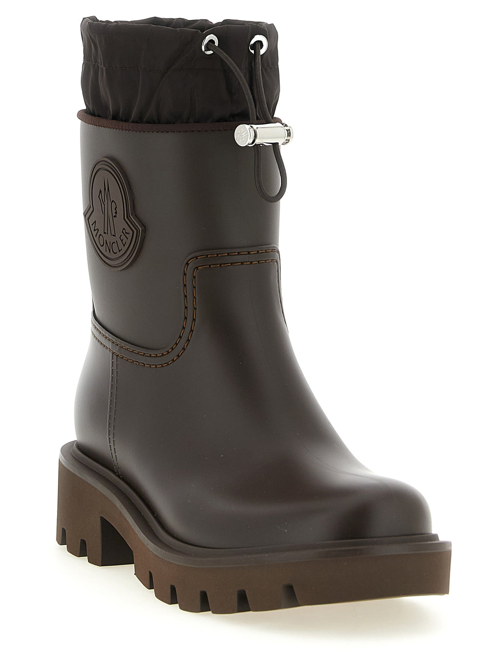 Braune PVC-Stiefeletten