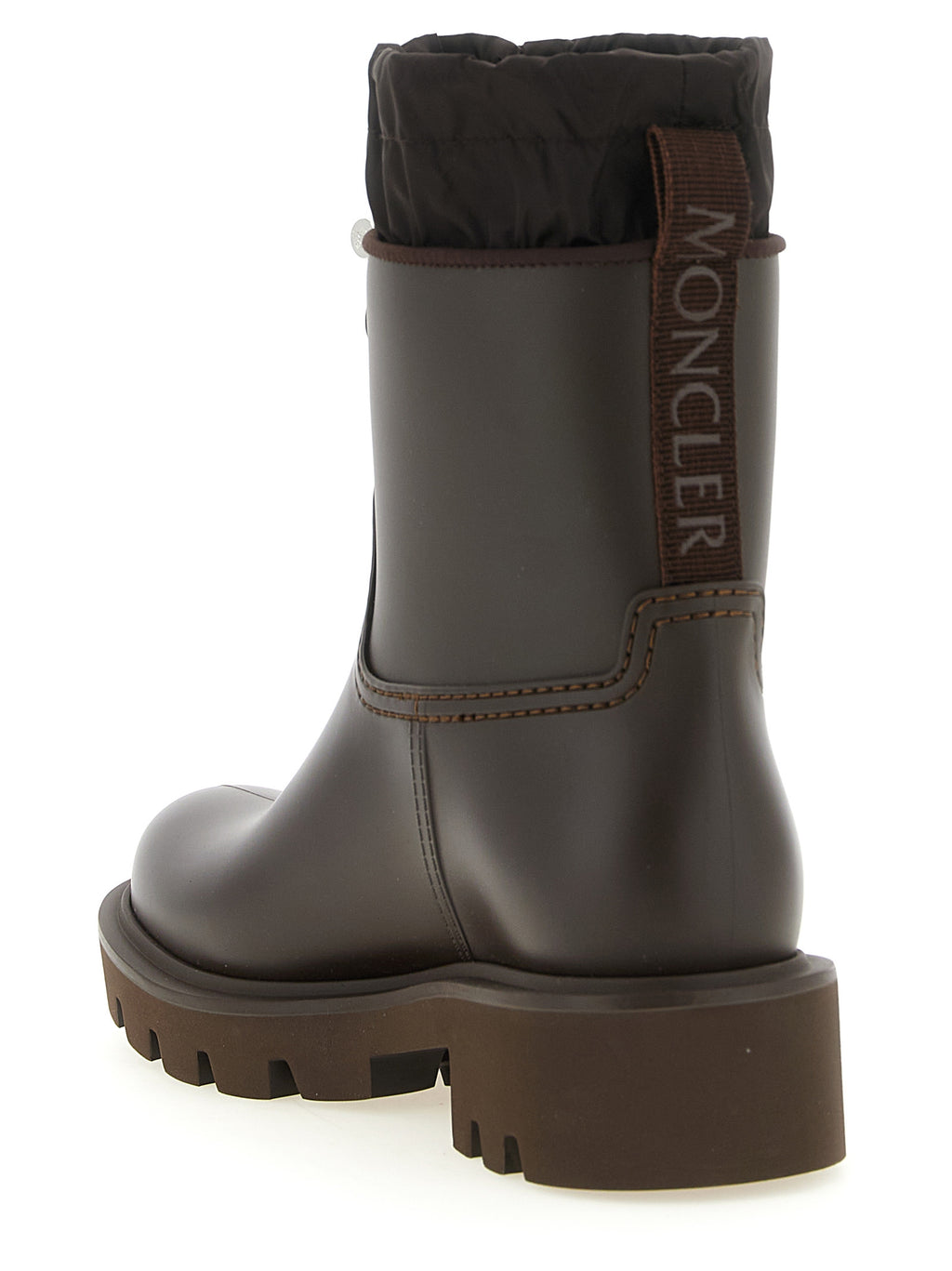 Braune PVC-Stiefeletten