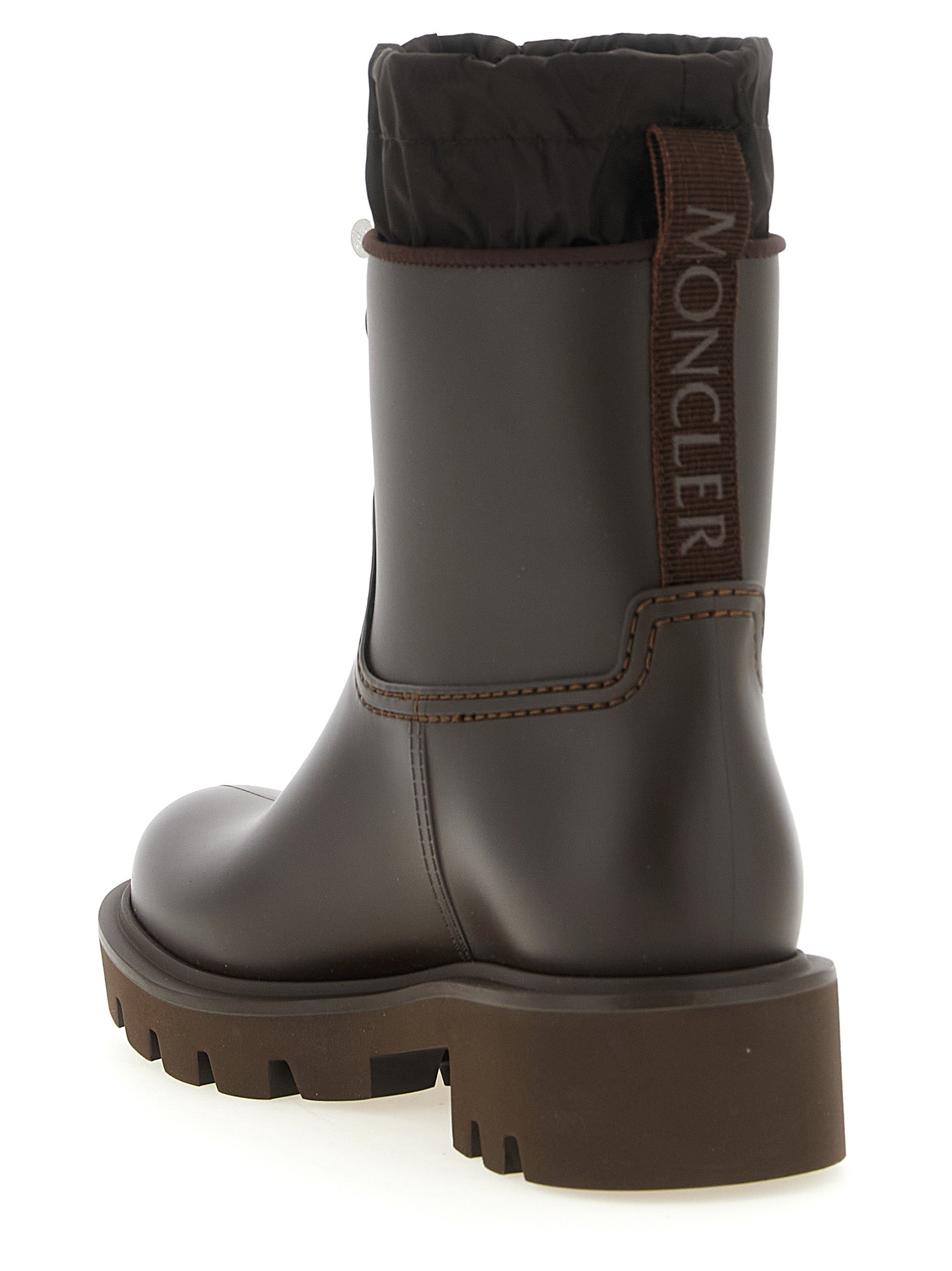 Braune PVC-Stiefeletten