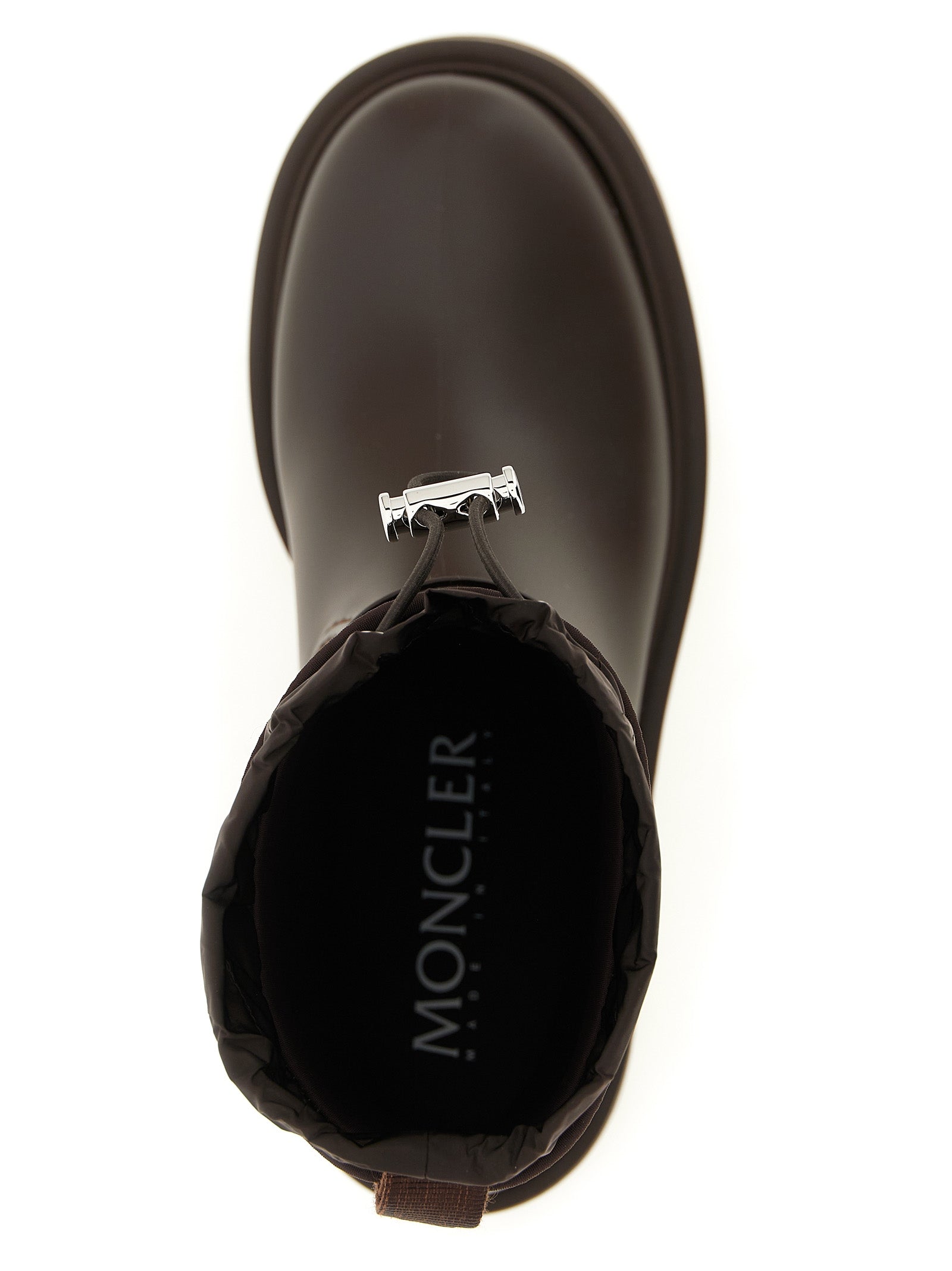 Braune PVC-Stiefeletten