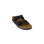 Birkenstock Schwarze flache Sandalen