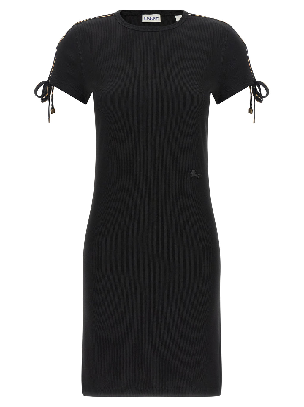 Schwarzes kurzes Baumwollkleid