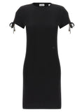Schwarzes kurzes Baumwollkleid