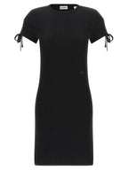 Schwarzes kurzes Baumwollkleid