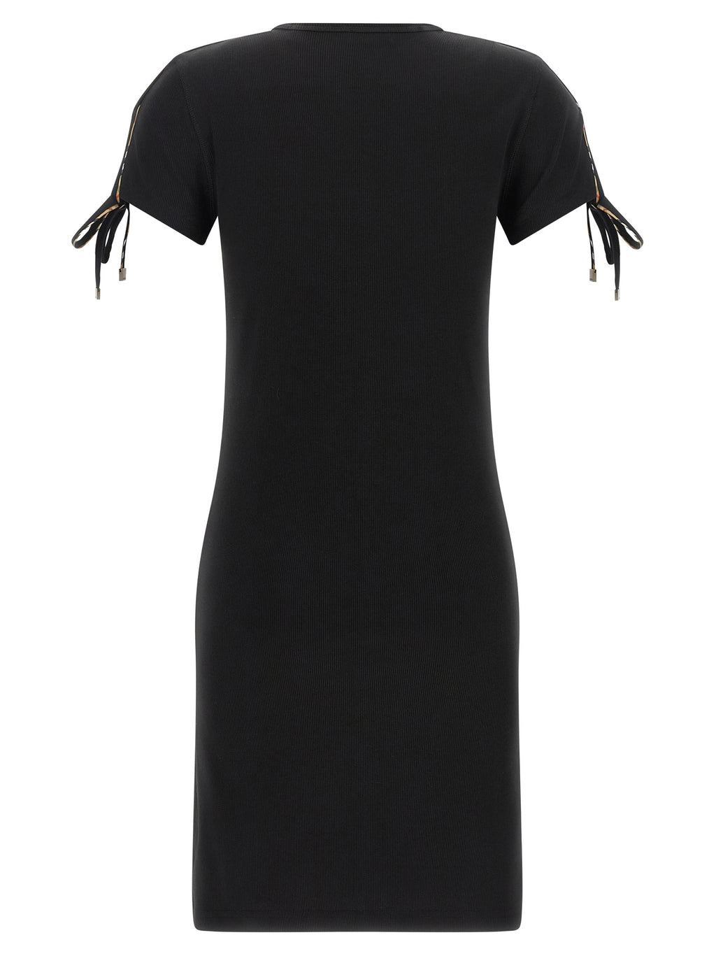 Schwarzes kurzes Baumwollkleid